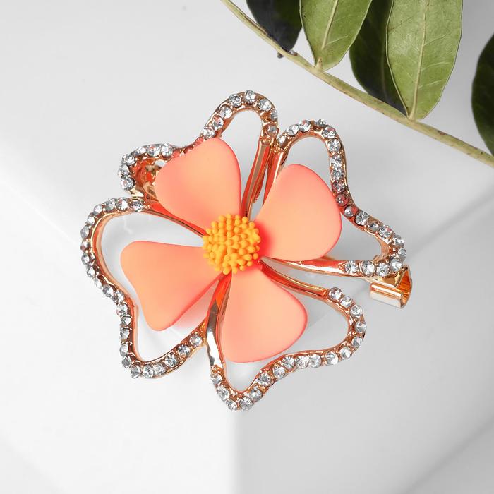 Брошь "Клевер" со стразами, цвет оранжево-белый в золоте
Брошь "Клевер" со стразами, цвет оранжево-белый в золоте