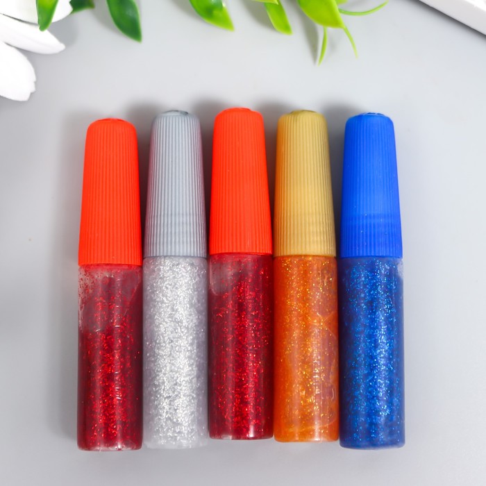 Глиттер цветной (клеевой) набор 5 шт (5 грамм 1 тюбик)
Глиттер цветной (клеевой) набор 5 шт (5 грамм 1 тюбик)