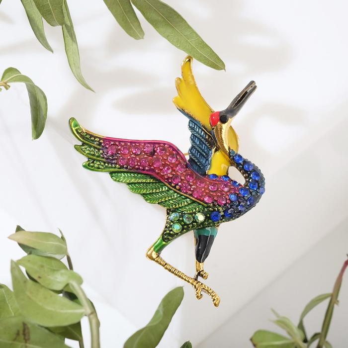 Брошь "Журавль", цветной в чернёном золоте
Брошь "Журавль", цветной в чернёном золоте