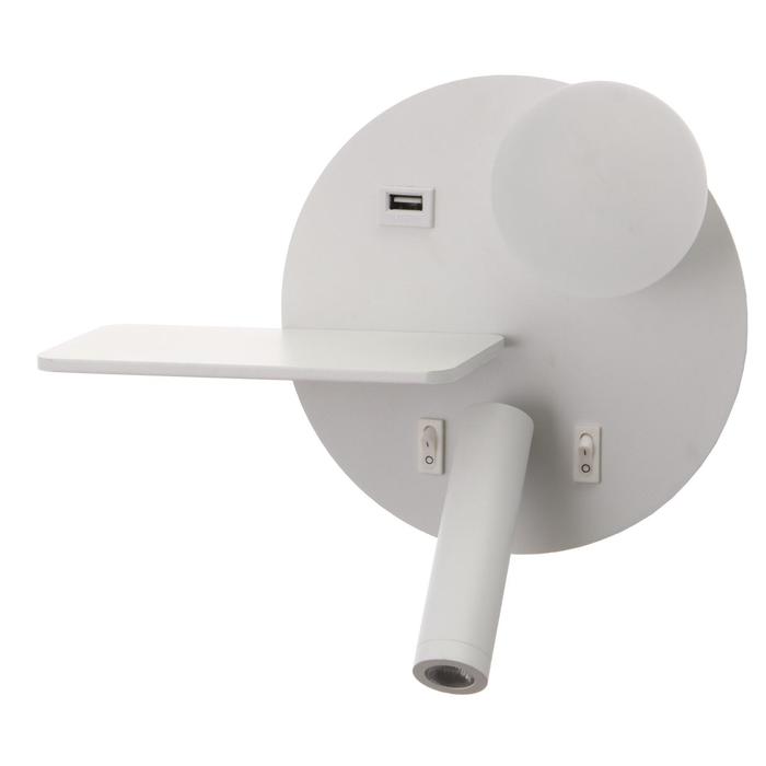 Бра с левой полочкой 85104/2 LED 5+3Вт 4000К USB белый 26х11х18 см
Бра с левой полочкой 85104/2 LED 5+3Вт 4000К USB белый 26х11х18 см