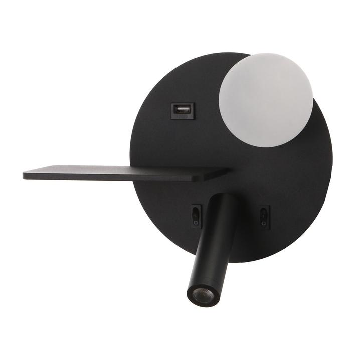 Бра с левой полочкой 85105/2 LED 5+3Вт 4000К USB черный 26х11х18 см
Бра с левой полочкой 85105/2 LED 5+3Вт 4000К USB черный 26х11х18 см