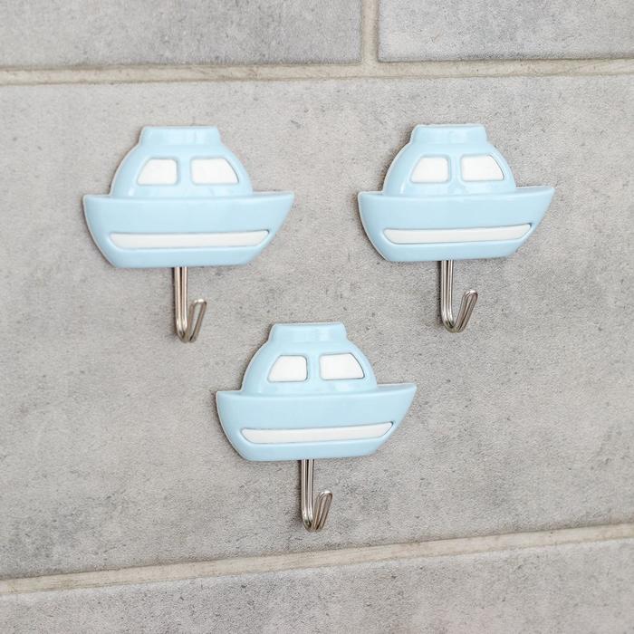 Набор крючков на липучке «Кораблики», 3 шт, цвет МИКС
Набор крючков на липучке «Кораблики», 3 шт, цвет МИКС