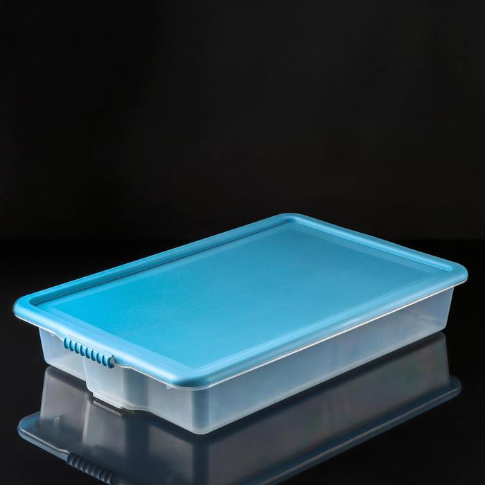 Контейнер для хранения с крышкой Porter, 18 л, 66×42×11,5 см, цвет васильковый 
Контейнер для хранения с крышкой Porter, 18 л, 66×42×11,5 см, цвет васильковый