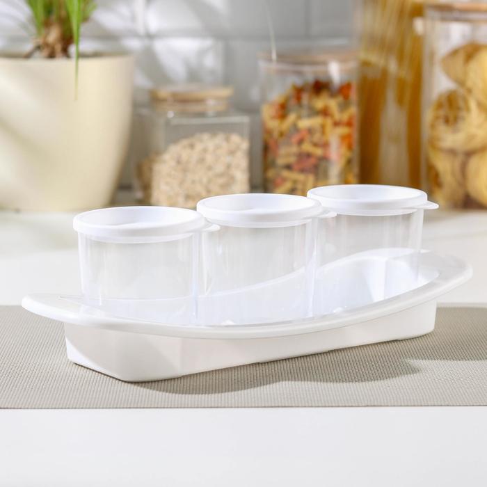 Набор банок для кухни Magic, 3 шт, цвет снежно-белый
Набор банок для кухни Magic, 3 шт, цвет снежно-белый