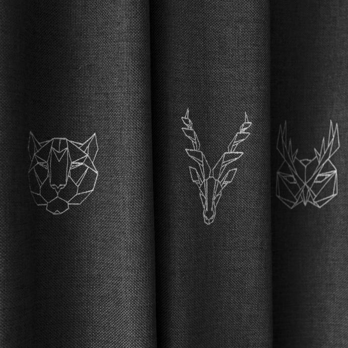 фото Комплект штор «лука», размер 2х145х270 см, цвет мокрый асфальт pasionaria