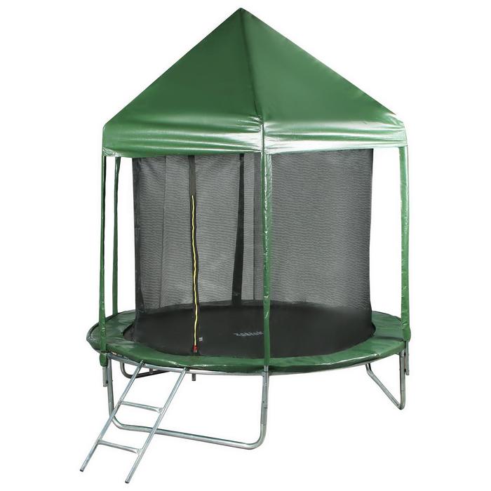 Батут ZABIAKA, d=244 см с крышей, с сеткой высотой 170 см, цвет зелёный
Батут ZABIAKA, d=244 см с крышей, с сеткой высотой 170 см, цвет зелёный