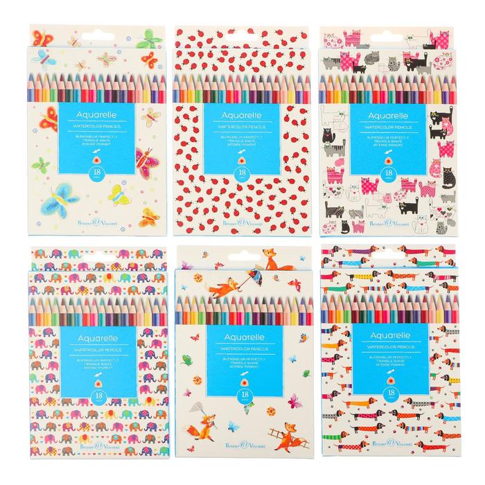 Карандаши акварельные 18 цветов HappyColor, МИКС
Карандаши акварельные 18 цветов HappyColor, МИКС