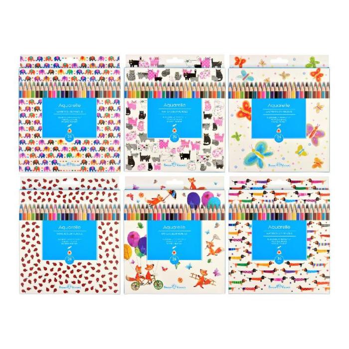 Карандаши акварельные 24 цвета HappyColor, МИКС
Карандаши акварельные 24 цвета HappyColor, МИКС