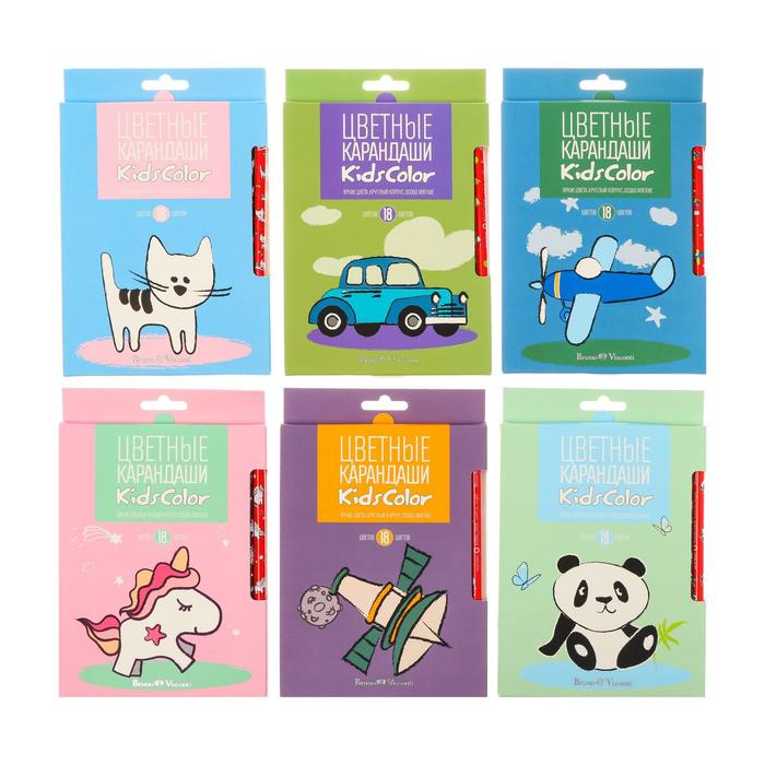 Карандаши цветные 18 цветов KidsColor, МИКС
Карандаши цветные 18 цветов KidsColor, МИКС