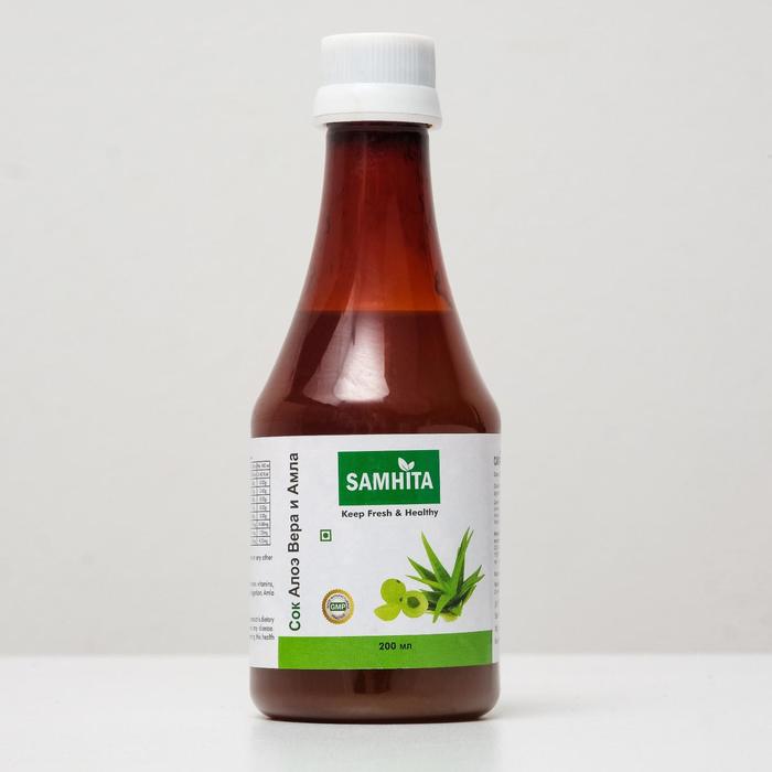 Сок «Самхита», алоэ вера и амла, 200 мл
Сок «Самхита», алоэ вера и амла, 200 мл