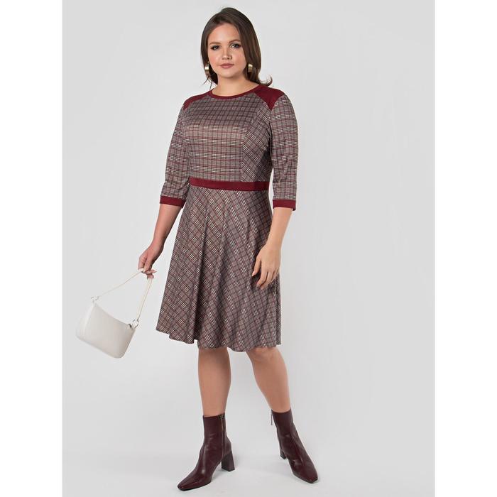 Платье женское, размер 50, цвет бордовый, коричневый 
Платье женское, размер 50, цвет бордовый, коричневый