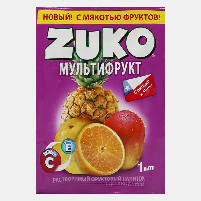 Растворимый напиток ZUKO Мультифрукт, 25 г
Растворимый напиток ZUKO Мультифрукт, 25 г