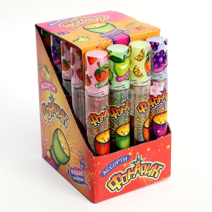 Жидкая конфета-спрей «Фонарик», ассорти, 28 мл
Жидкая конфета-спрей «Фонарик», ассорти, 28 мл