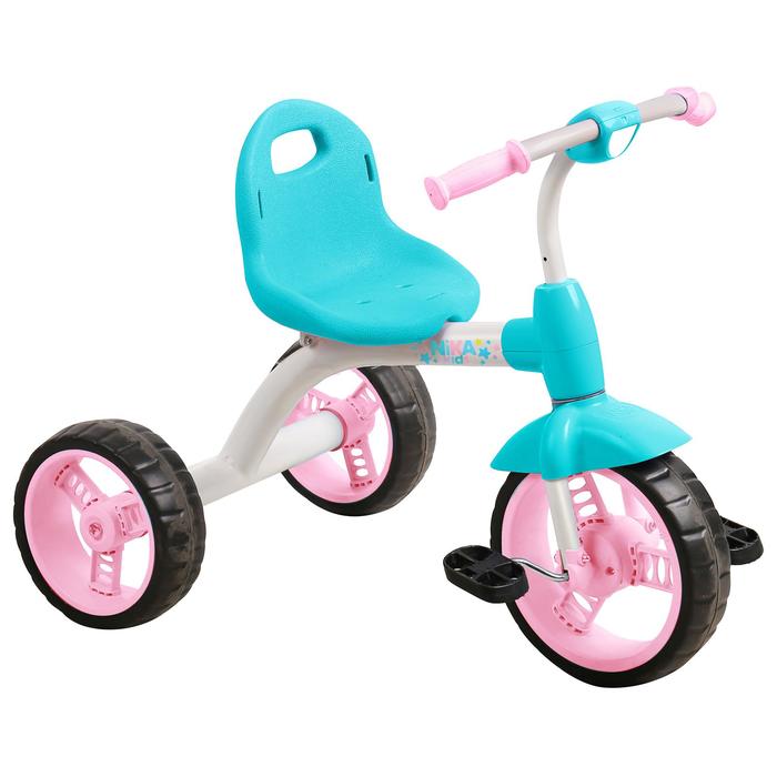 фото Велосипед трехколесный nika вд1, цвет белый с розовым nika kids