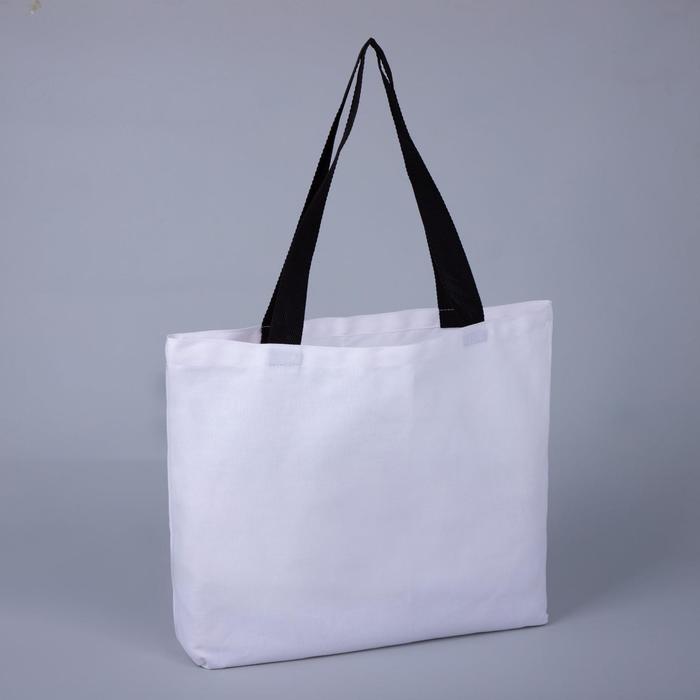 Сумка-шопер без молнии, без подкладки, цвет белый/чёрный 
Сумка-шопер без молнии, без подкладки, цвет белый/чёрный