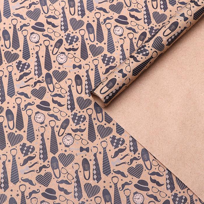 Бумага упаковочная крафт "Галстуки", 50 х 70 см
Бумага упаковочная крафт "Галстуки", 50 х 70 см