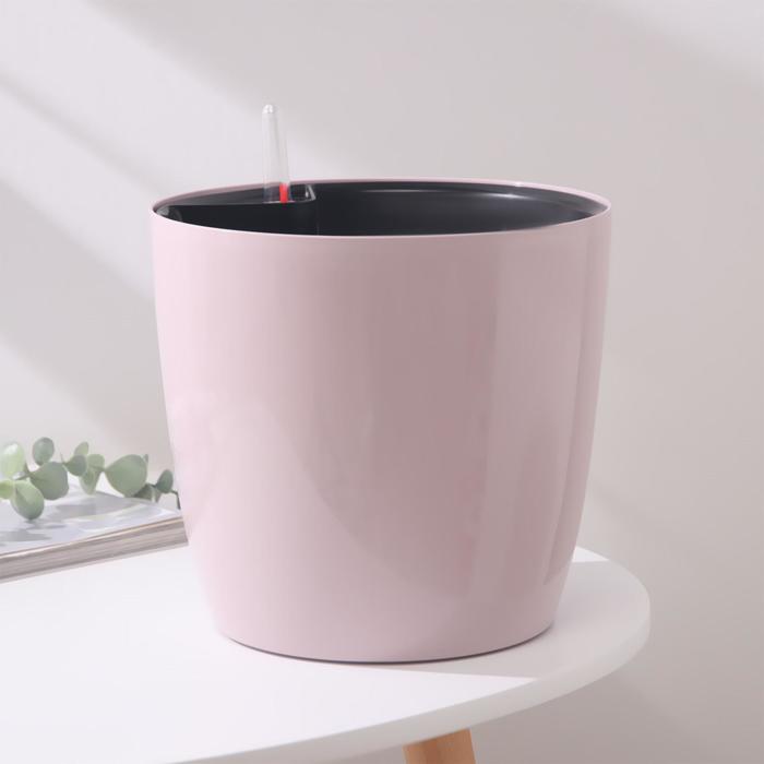 Кашпо с автополивом «Комфорт», 5,5 л (вставка 4,5 л), цвет сиреневый