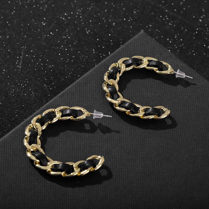 Серьги ассорти "Дуги" стежки, цвет чёрный в золоте
Серьги ассорти "Дуги" стежки, цвет чёрный в золоте