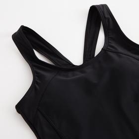 Купальник женский слитный, цвет чёрный, размер 40 
Купальник женский слитный, цвет чёрный, размер 40