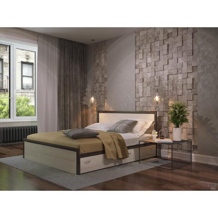 Кровать Яна с основанием и ящиками, с/м 1600*2000, Венге/Белфорт
Кровать Яна с основанием и ящиками, с/м 1600*2000, Венге/Белфорт