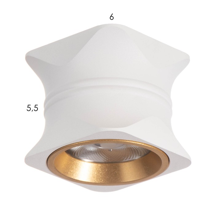 Светильник 86608/1 LED 7Вт 4000К белый-золото 6,3х6,3х5,5 см 
Светильник 86608/1 LED 7Вт 4000К белый-золото 6,3х6,3х5,5 см