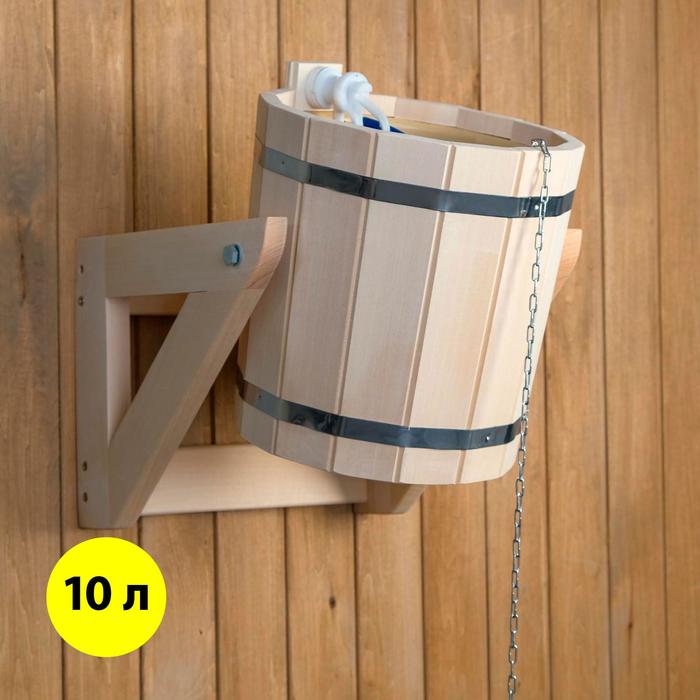 Обливное устройство из липы, 10л, пластиковая вставка 
Обливное устройство из липы, 10л, пластиковая вставка