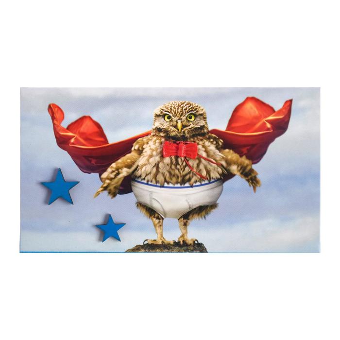 фото Конверт для денег "универсальный" ручная работа, птица в трусах стильная открытка