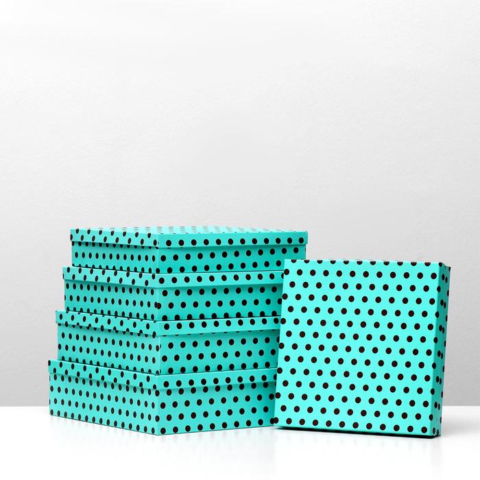 Набор коробок 5 в 1 "Горох на салатовом", 34 х 34 х 9 - 26 х 26 х 5 см
Набор коробок 5 в 1 "Горох на салатовом", 34 х 34 х 9 - 26 х 26 х 5 см