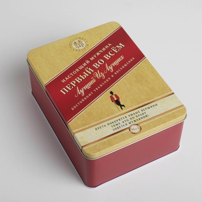 Коробка жестяная подарочная «Мужская», 21 х 16 х 8 см
Коробка жестяная подарочная «Мужская», 21 х 16 х 8 см