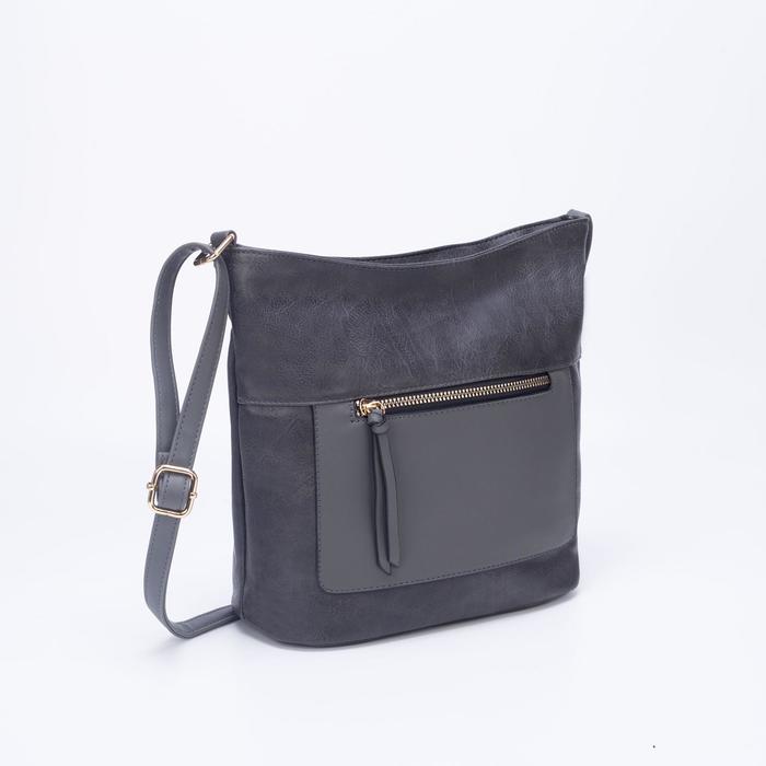 Сумка женская, отдел на молнии, 2 наружных кармана, цвет серый
Сумка женская, отдел на молнии, 2 наружных кармана, цвет серый