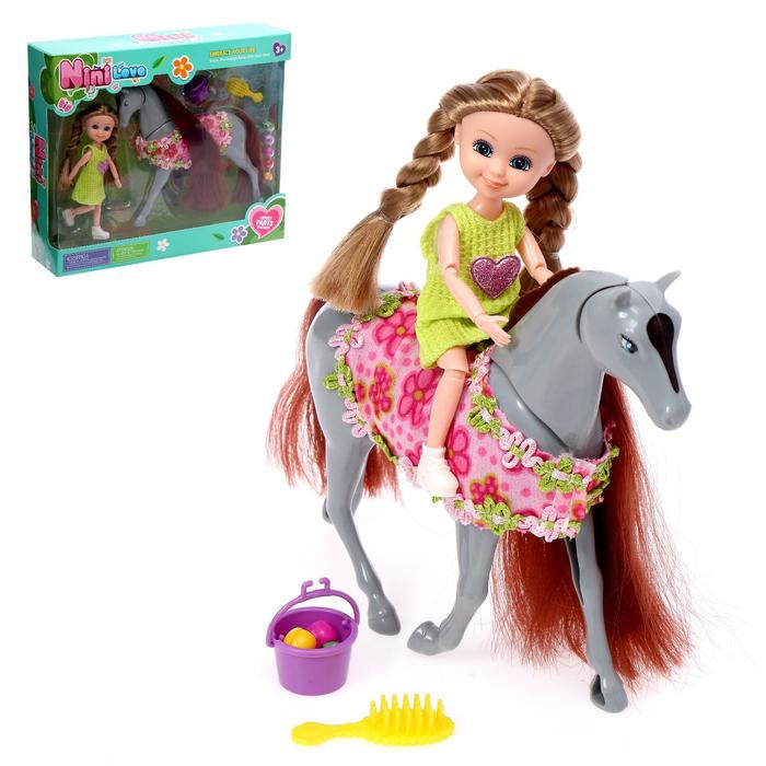 Лошадка с малышкой и аксессуарами
Лошадка с малышкой и аксессуарами