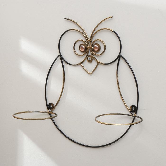 Подвес для кашпо настенный «Сова», на 2 кашпо, d = 16 см 
Подвес для кашпо настенный «Сова», на 2 кашпо, d = 16 см