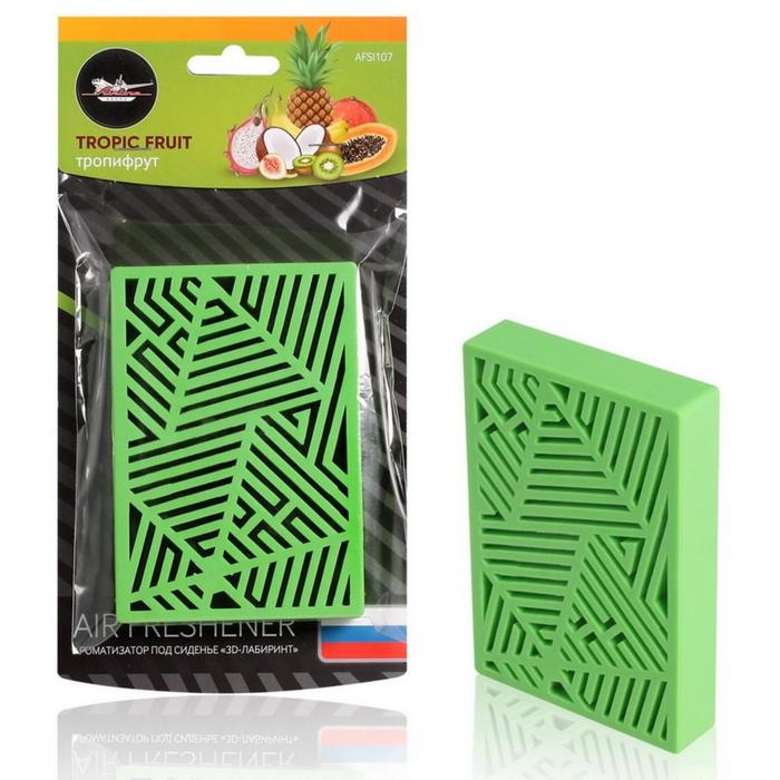 Ароматизатор под сиденье AIRLINE пластик "3D-лабиринт", тропифрут AFSI107
Ароматизатор под сиденье AIRLINE пластик "3D-лабиринт", тропифрут AFSI107