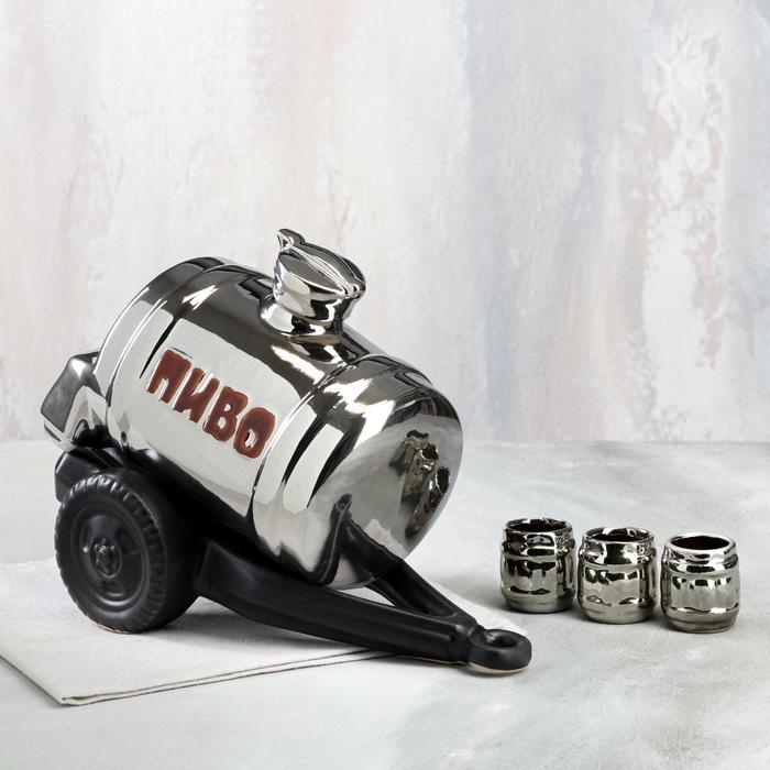 Набор для коньяка "Бочка", 4 предмета в наборе: бочка 2 л, рюмки 30 мл, микс
Набор для коньяка "Бочка", 4 предмета в наборе: бочка 2 л, рюмки 30 мл, микс