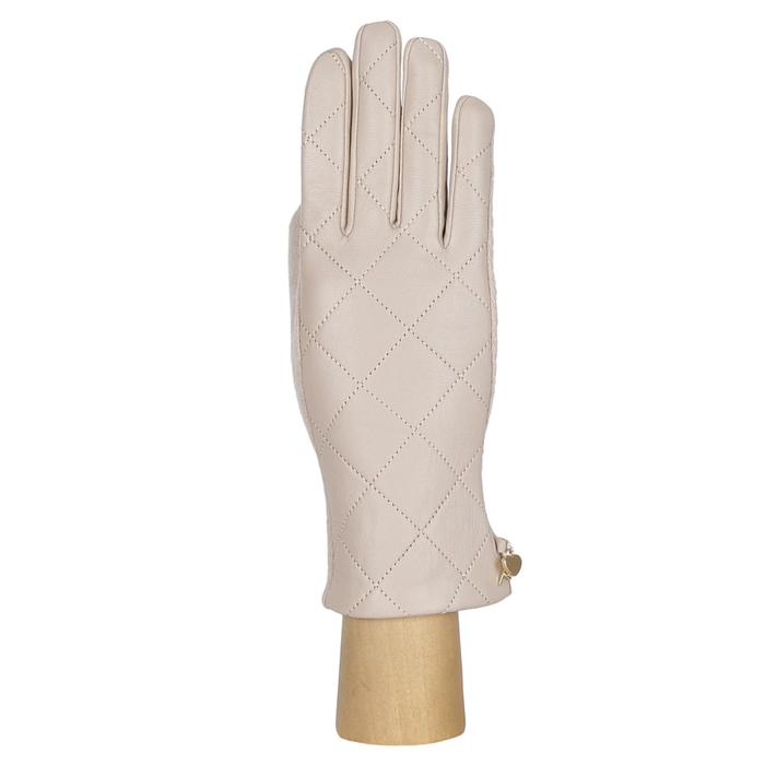 Перчатки женские натуральная кожа/шерсть (Размер S) бежевый 
Перчатки женские натуральная кожа/шерсть (Размер S) бежевый