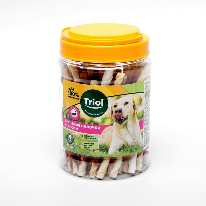 Крученые палочки с уткой для собак, 340 г (банка) 
Крученые палочки с уткой для собак, 340 г (банка)