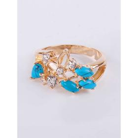 Кольцо с бирюзой "Букет венеры", позолота с родированием , размер 16
Кольцо с бирюзой "Букет венеры", позолота с родированием , размер 16