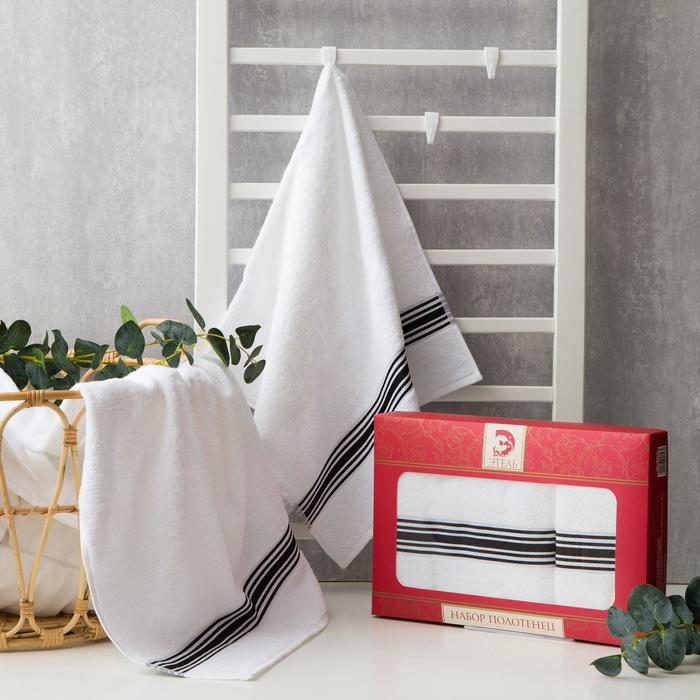 Набор полотенец Этель "Полосы" 2 шт (70*130, 50*90 см) белый/черный, 100%хл, 360 гр/м2
Набор полотенец Этель "Полосы" 2 шт (70*130, 50*90 см) белый/черный, 100%хл, 360 гр/м2