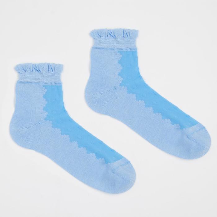 Носки женские, цвет голубой, размер 23 
Носки женские, цвет голубой, размер 23