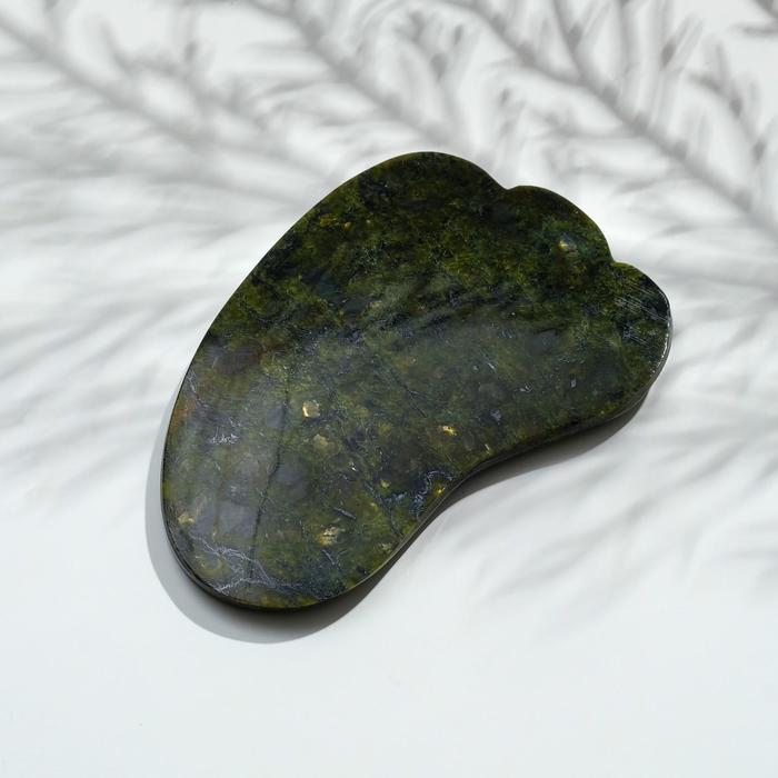 Массажер Гуаша из змеевика 85х55х3мм 
Массажер Гуаша из змеевика 85х55х3мм