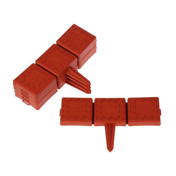 Ограждение декоративное, 20 × 170 см, 5 секций, пластик, терракотовое, «Бордюр»
Ограждение декоративное, 20 × 170 см, 5 секций, пластик, терракотовое, «Бордюр»