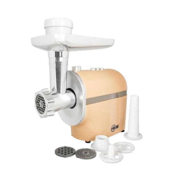 Мясорубка Beon BN-2100, 2500 Вт, 2 кг/мин, 3 решетки 3/5/7мм, насадка для колбас, бежевая 
Мясорубка Beon BN-2100, 2500 Вт, 2 кг/мин, 3 решетки 3/5/7мм, насадка для колбас, бежевая