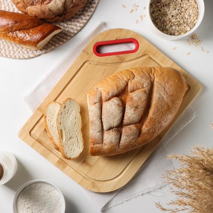 Доска разделочная с силиконовой ручкой , 33×25×1,5 см, бамбук
Доска разделочная с силиконовой ручкой , 33×25×1,5 см, бамбук