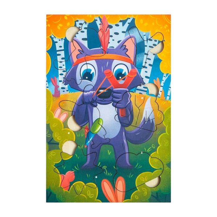 Пазл "Волк", дерево, 6 деталей
Пазл "Волк", дерево, 6 деталей