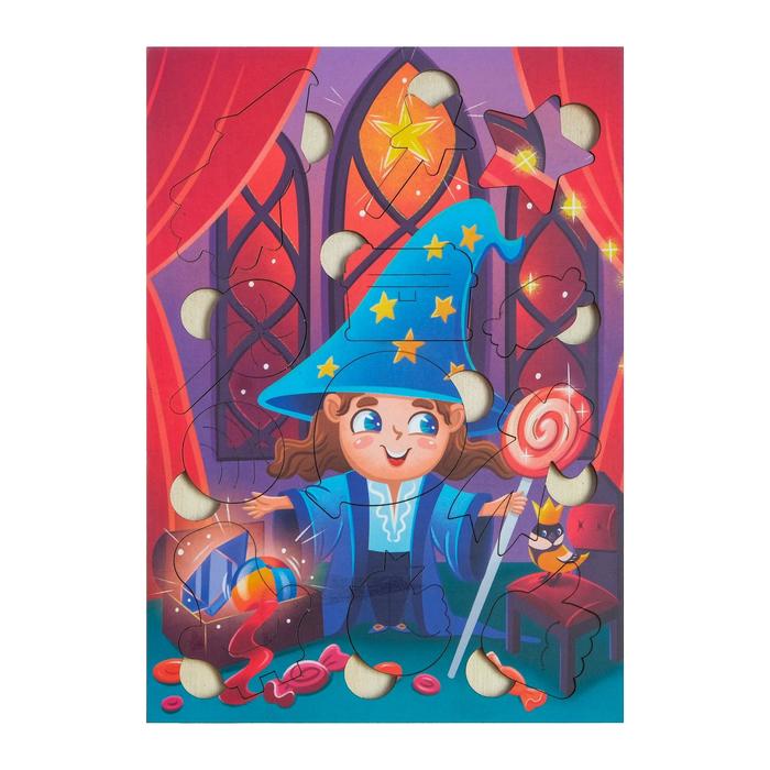 Пазл "Волшебник", дерево, 12 деталей 
Пазл "Волшебник", дерево, 12 деталей