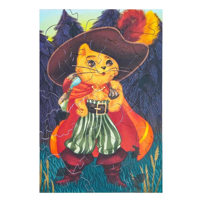 Пазл "Кот в сапогах", дерево, 26 деталей
Пазл "Кот в сапогах", дерево, 26 деталей