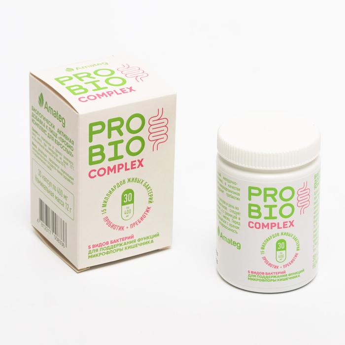 Пробио комплекс для взрослых, 30 капсул по 400 мг
Пробио комплекс для взрослых, 30 капсул по 400 мг