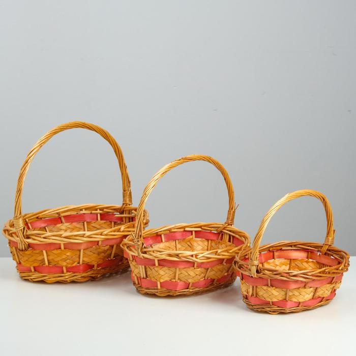 Набор корзин плетеные, 3 шт, большая 36х29х13Нх37ТН