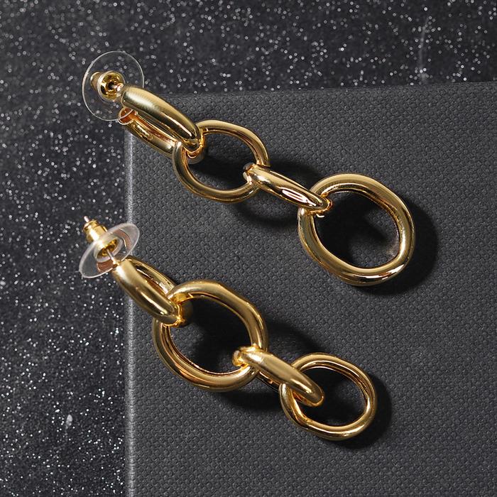 Серьги металл "Геометрия" круглые звенья, цвет золото
Серьги металл "Геометрия" круглые звенья, цвет золото