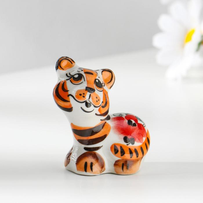 Сувенир "Тигр Смелый", гжель, цвет 
Сувенир "Тигр Смелый", гжель, цвет